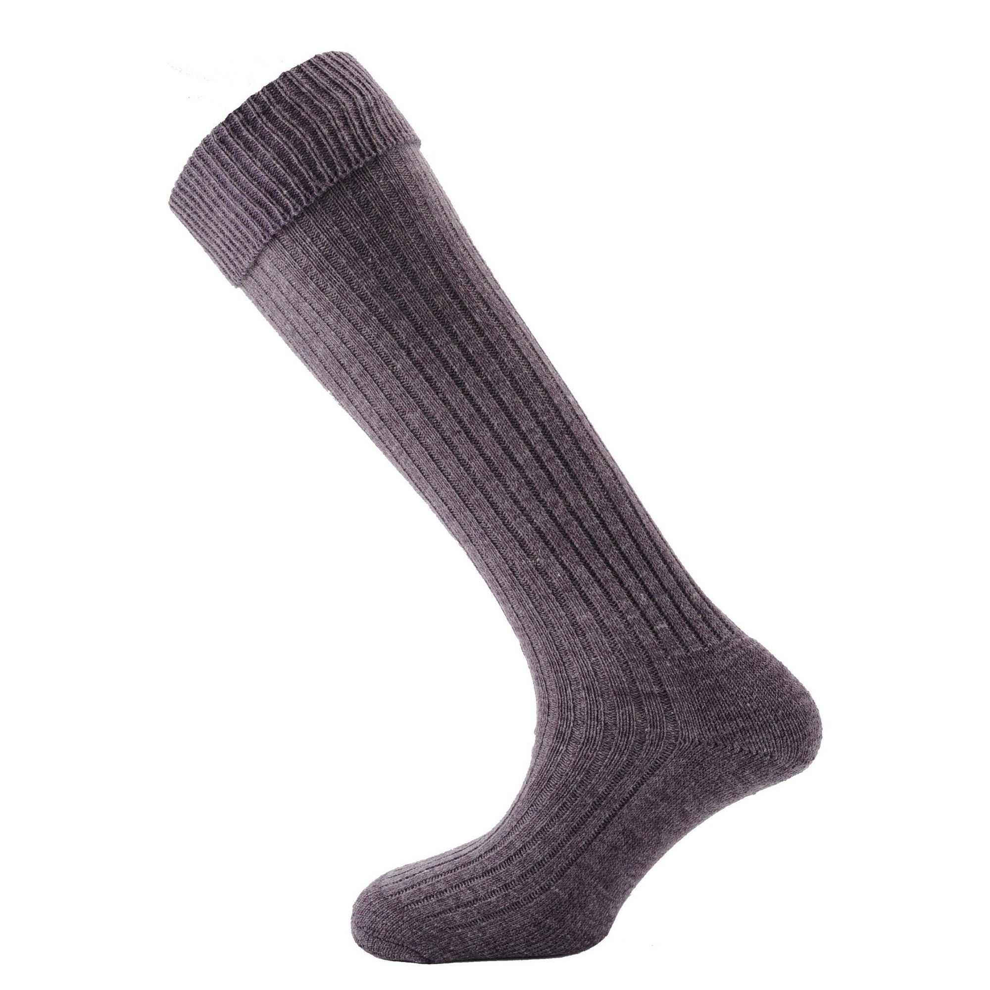 Horizon Socks Turn Over Top Knee High Heather