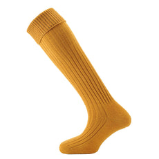 Horizon Socks Turn Over Top Knee High Mustard