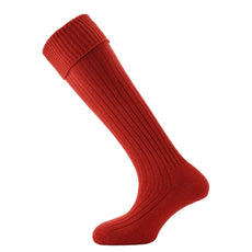 Horizon Socks Turn Over Top Knee High Red