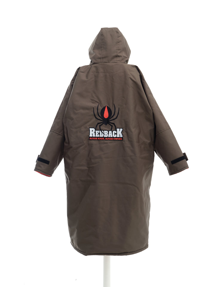 Redback robe for outdoor activities, spectating sports, events, shows and concerts. 