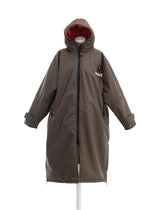 A durable, weather-resistant Redback Robe with a fleece-lined hood, full-length zipper, and Redback branding on the chest. Designed for warmth, comfort, and protection in all conditions.