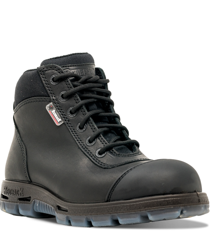 Redback Safety Boot Black Leather Lace Up USCBZS
