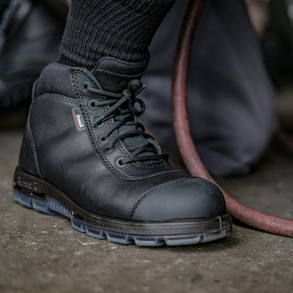 Red Backing Redback Boots | Cobar Lace/Zip up Safety Boots Black (USCBZS) - Redback ...